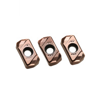 Plaquette de fraisage indexable CNC LNMU0303ZER en carbure, double face, haute vitesse, revêtement PVD, pour fraisage de face de métaux