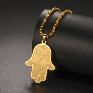 Collar con Colgante de Mano de Fátima Hamsa de Acero Inoxidable Myshape, <span class=keywords><strong>Ojo</strong></span> Turco <span class=keywords><strong>Egipcio</strong></span>, <span class=keywords><strong>Amuleto</strong></span> de la Suerte para el Éxito y la Protección - Product Image 5