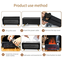 CF Simulation flamme Mini Aroma Machine couleur cheminée humidificateur huile essentielle télécommande bureau silencieux cheminée diffuseur