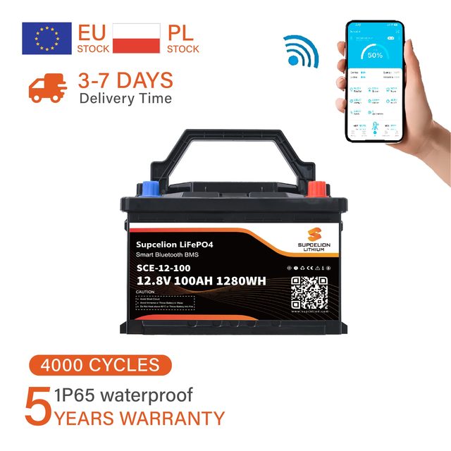 Lithium Battery 12V 50Ah 100Ah 200Ah 300Ah 560Ah 620Ah Smart BMS Waterproof IP65 LifePo4 LFP Li-ion Lithium Battery Pack