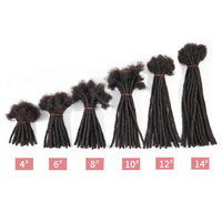 Extensions de Cheveux 0,6 cm Dreadlocks Vierge Mongole Afro Crépu Bouclé Cheveux Crochet Rasta