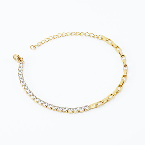Zogxin Stainless Steel Necklace And <b>Bracelet</b> <b>Set</b> 18K Gold Plated Geometric Design Party Jewelry For Women - Product Image 3