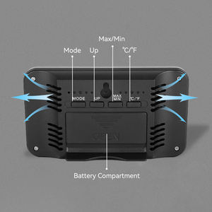 Grand écran LCD, appareil de mesure pour salle blanche, moniteur de contrôle électronique domestique, capteur numérique de température et d'humidité - Product Image 4