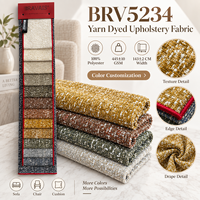 Tissu de canapé de haute qualité, lot de 100 mètres, 100% polyester, tissé, teint en fil, pour canapés et meubles