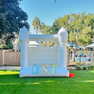 Équipement de jeu doux avec fosse à balles commerciale de châteaux sautant roses avec toboggan pour la fête des enfants - Product Image 4