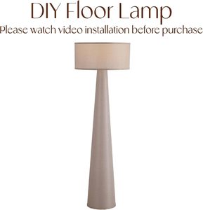 SIMIG элегантный Taupe 59 "высокий стоячий СВЕТОДИОДНЫЙ торшер с абажуром из льняной ткани для гостиной спальни или офиса - Product Image 3