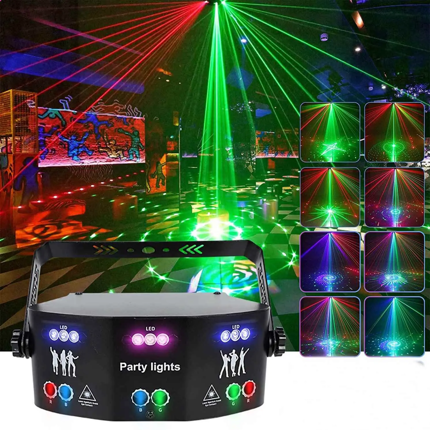 DMX RGBW lumière de scène YSH 15 yeux DJ Disco LED éclairage de fête pour boîte de nuit Bars fête danse mariage décoration de vacances