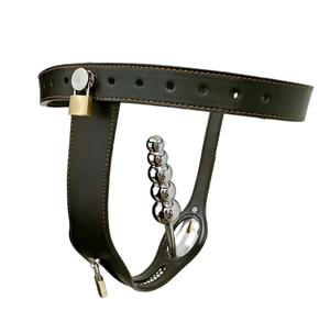 Cintura di Castità Femminile Black Emperor SM Nuovo Stile in PU Modello T Giocattoli Sessuali Belli Sicuri Comodi Completamente Regolabili 100% Impermeabili - Product Image 2