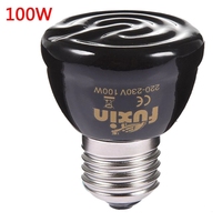 Lampe chauffante pour animaux de compagnie 25W 50W 75W 100W E27, émetteur céramique infrarouge noir, ampoule chauffante, lampe pour reptiles, 220-230V