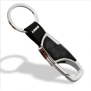 Custom Logo Metal Key <b>Chains</b> <b>Waist</b> Hanging Keychains Key Holder Men Best Gift Keyring Real Pebbled Leather Keychain - Product Image 1