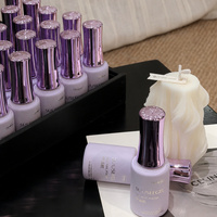 SUUSEEGEL Vente en gros OEM Gel UV liquide français, ensemble de 24 couleurs de violets assortis en flacon pour salons de manucure professionnels