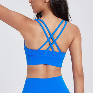 Couleur unie Multiples Bretelles Sous-Vêtements Top Poitrine Pad Sans Bretelles <span class=keywords><strong>Croisé</strong></span> Dos Femmes Fitness Femme Chaude Sexy Xxxx <span class=keywords><strong>Soutien</strong></span>-<span class=keywords><strong>Gorge</strong></span> De Sport - Product Image 3