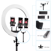 Anneau lumineux FT-21N 72W de haute qualité avec trépied, éclairage photographique circulaire de 21 pouces, lampe à anneau pour selfie, maquillage, TikTok