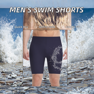 Men's Low Washed Swimming <b>Trunks</b> <b>Boxer</b> <b>Trunks</b> Quick Dry Spandex/Nylon Drawstring Closure Fashionable Back Bag Design Beach Pants - Product Image 2