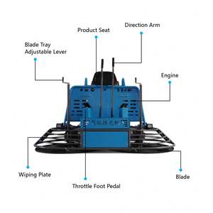 Machine à lisser le béton Huiteng Ride Power Trowel, source d'alimentation personnalisable, haute efficacité pour la construction routière, faible coût - Product Image 2