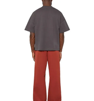 T-shirts Boxy Oversize à Épaules Tombantes en Jersey Épais Personnalisables avec Logo 2026, 100% Coton French Terry, Motif Uni