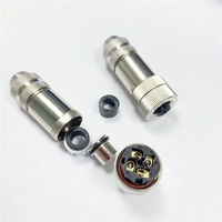 Connecteur M8 6 broches Connecteur M12 Connecteur 4 5 broches Câble Pin Mâle Femelle Circulaire Coaxial Étanche Soudure Pcb Personnalisé