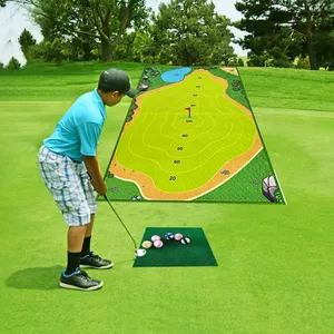 3D dünne Premium Golf Strike Schlag matte üben Golf Game Practice Hitting Mat Geschenkset