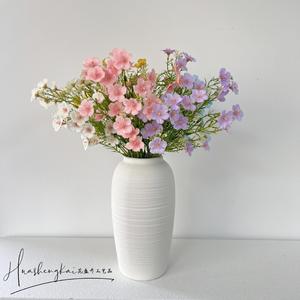 Bouquet de fleurs artificielles en soie rose et violette pour mariage et décoration intérieure - Product Image 2