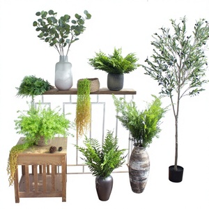 ของตกแต่งบ้าน ต้นไม้ประดิษฐ์ ใบ<span class=keywords><strong>เฟิร์น</strong></span>ยางนิ่มหลายกิ่ง ของตกแต่งดอกไม้ DIY ขายส่งต้นไม้ประดิษฐ์ - Product Image 1