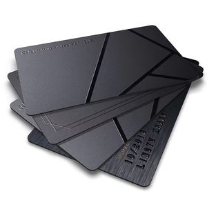 Custom Logo Matte Black PVC Greeting Card Printable Shopping Gift Card