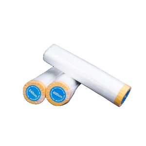 Static Adhesion Car Paint Masking Film with Strong Paper Tape Plastic Film Product