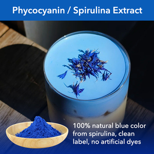AMULYN Sampel Gratis OEM Phycocyanin Blue Majik E6 E18 E25 E40 Bubuk <span class=keywords><strong>Spirulina</strong></span> Biru Kemasan Vakum Kelas Makanan - Product Image 3