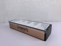 Boîte à condiments en bois pour restaurant, récipient de service de bar, plateau de garniture, boîte à condiments pour table