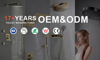 Mitigeur de douche encastré mural noir mat en laiton avec poignée unique, ensemble de douche pluie en acier inoxydable 304, céramique, pour appartement