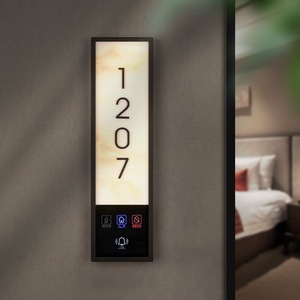Segnalino del numero della porta della camera dell'appartamento personalizzato Hotel non disturbare le piastre della porta dell'interruttore del campanello con luce e HFBH gratuito - Product Image 6