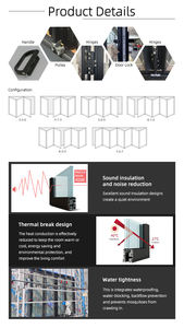 Nueva <span class=keywords><strong>puerta</strong></span> Bi-fold ducha huracán impacto Bi-Foiding abajo enmarcado <span class=keywords><strong>de</strong></span> doble vidrio <span class=keywords><strong>de</strong></span> <span class=keywords><strong>aluminio</strong></span> Anti-robo <span class=keywords><strong>puerta</strong></span> <span class=keywords><strong>puerta</strong></span> plegable <span class=keywords><strong>de</strong></span> <span class=keywords><strong>aluminio</strong></span> - Product Image 4