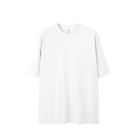 T-shirt en coton Streetwear de haute qualité, coupe oversize à épaules tombantes, personnalisable avec logo imprimé, t-shirt blanc épais pour homme
