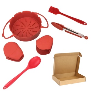 Nouveaux accessoires <span class=keywords><strong>de</strong></span> cuisine en promotion : Doublure <span class=keywords><strong>de</strong></span> friteuse à air réutilisable en silicone, ronde, pliable, durable et écologique, à double usage - Product Image 1