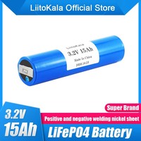 LiitoKala 33140 3.2v 15Ah Lifepo4 Batteries Au Lithium 3.2V Cellules pour Bricolage 12v 24v E Vélo E-scooter Outils Électriques Batterie Pack