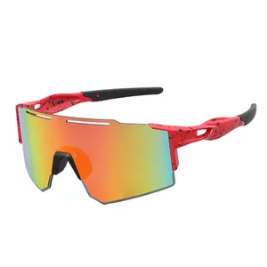 Oversize Cycling Sunglasses Frameless Biker Glasses Oversize Fishing Polarized Bike Sunglasses Cycling Sunglasses Factory Unisex Sport Sunglasses