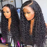 Peluca frontal de encaje HD 13x6 sin pegamento, cabello humano virgen indio crudo, cutícula alineada, rizado afro, pre-arrancada para mujeres negras.