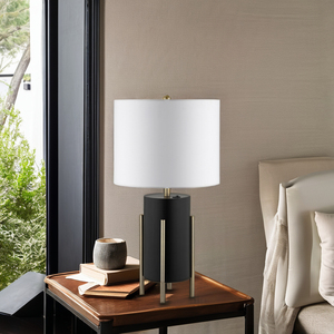 Lámpara de Mesa Moderna Inspirada en Hoteles, Negra y Dorada, con Cuerpo de Cristal de Lujo, para Decoración de Dormitorio, Mesita de Noche o Sala de Estar - Product Image 2