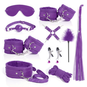 Ensemble de attaches BDSM pour <span class=keywords><strong>lit</strong></span>, liens pour chevilles et poignets, fouet, cordes et équipement de bondage pour chambre à coucher, cadeaux sexy pour couples - Product Image 4