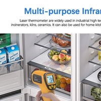 Thermomètre infrarouge numérique portatif en plastique pour la cuisson et l'usage industriel à haute température
