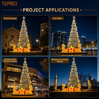TOPREX Weihnachts-LED-Riesen-3D-Baum-Motivleuchte IP65 Wasserdicht Kommerzielle Einkaufszentrum-Platz-Festdekoration Maßgefertigt