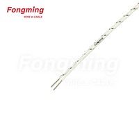 Kabel bungkus serat kaca kabel termokopel tipe J/K/N, kawat sensor suhu tinggi