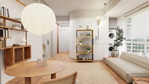 <span class=keywords><strong>Table</strong></span> basse de massage <span class=keywords><strong>convertible</strong></span> de style farmhouse à 5 étagères pour salon et villa - Product Image 3