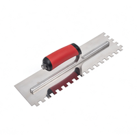 Outils à main robustes en acier inoxydable pour le plâtrage et le tapisserie, truelle à béton avec manche en TPR, outil de construction