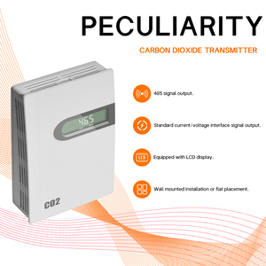 Yhcmeter duvara monte tipi 4-20mA 0-10v RS485 çıkış karbon dioksit dedektör sensörü Co2 izleme verici - Product Image 5