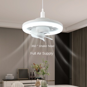 Ventilador de Techo con Bombilla E27, Atenuación Inteligente, Tres Velocidades, Control Remoto de Alta Calidad, LED, Cabezal Móvil, Control por Aplicación USB, 5 Años - Product Image 2