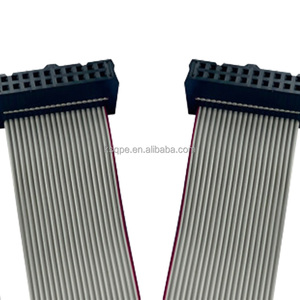 Câble ruban IDC femelle-femelle 16 broches, pas de 1,27 mm, gris, longueur personnalisable pour applications électroniques Raspberry Pi GPIO - Product Image 1