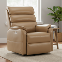 Fauteuil inclinable électrique en cuir de qualité supérieure CJSmart, confortable et réglable, pour salon, adultes
