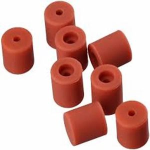 Silicone <b>Rubber</b> Turn Over Flange Septa Laboratory Sealing <b>Stoppers</b> with Center Hole for Vials Flasks Tubes and Glassware - Product Image 2