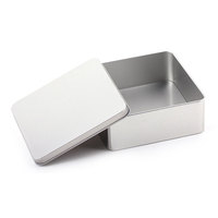 Biscuits au chocolat carrés personnalisés en gros avec couvercle dans un emballage de boîte en métal vide