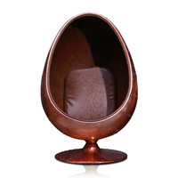 Lee West Stereo Pod Alpha Schalenstuhl Modern Drehbarer Wohnzimmerstuhl Freizeit-Loungesessel aus Fiberglas mit Ottoman